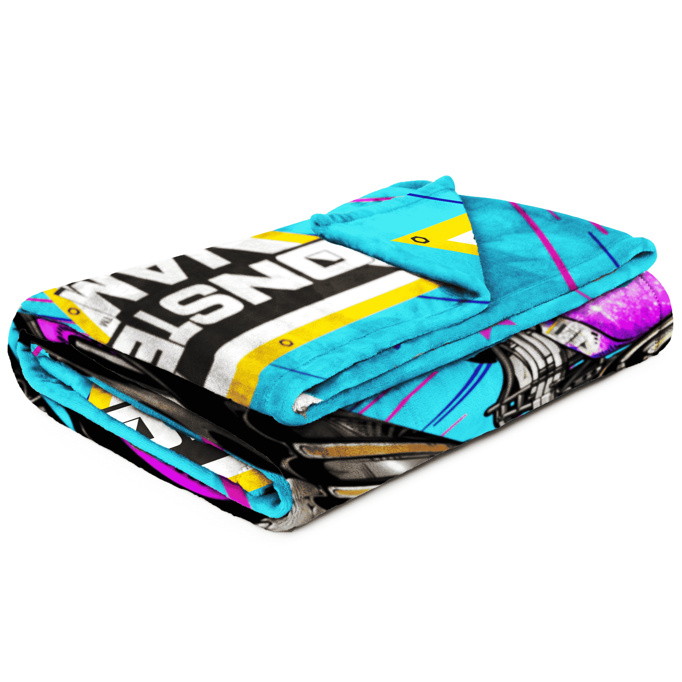Monster Jam Sparkle Smash 62" x 90" Silk Touch Blanket, Polyester, Pink & Blue, Feld Entertainment