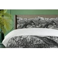 thumbnail image 4 of Ambesonne Sketchy Duvet Cover Sets, Old Crocodile in Forest, 2-King, Charcoal Grey, 4 of 7