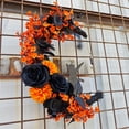 thumbnail image 2 of Decoración de guirnalda gótica iluminada Decoración colgante de puerta de Halloween para interior y exterior Hugtrwg Para estrenar, 2 of 9