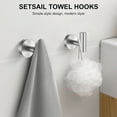 thumbnail image 7 of Towel Hooks For Bathrooms 4 Packs Screw-in Matte Black Bathroom Towel Hook Wall Mounted Stainless Steel Shower Towel Hooks For Coat Hanging, Drill Hole, 7 of 7