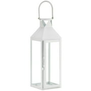 Home Locomotion White Manhattan Candle Lantern