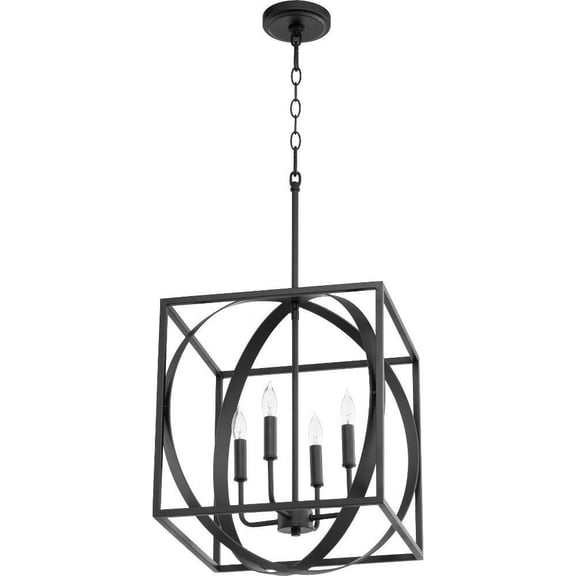 4 Light Cube/Sphere Pendant in Soft Contemporary Style-15.5 inches Wide By 19.5 inches High-Noir Finish Bailey Street Home 183-Bel-3400679