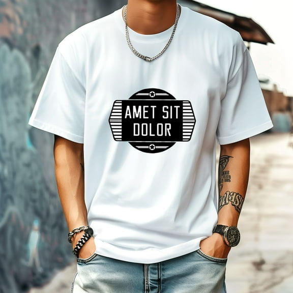 Men's T Shirt Round Neck Patterned Tee Summer New Sports Shirt Vintage Style Gift for Friends XS