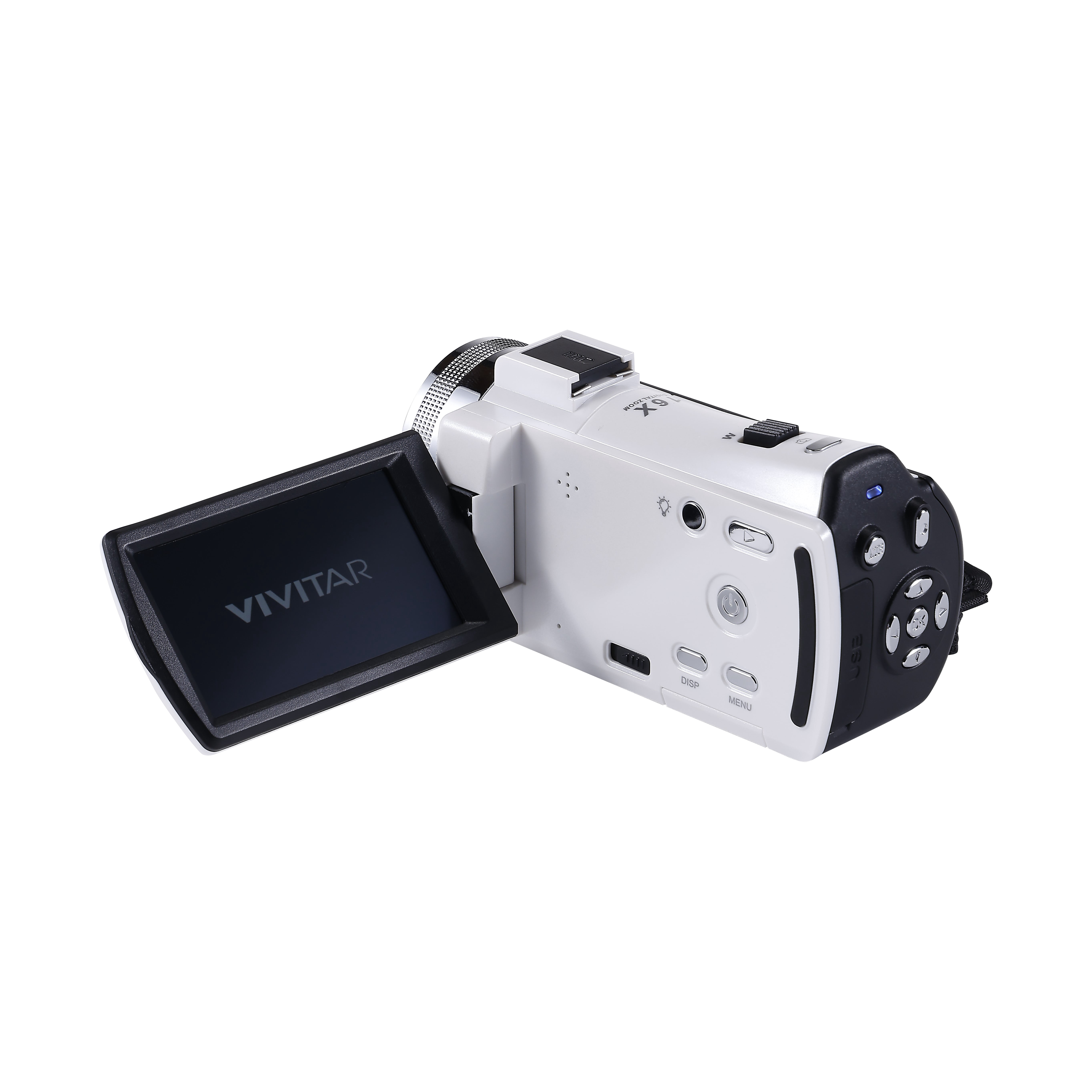 Vivitar PopCam America 250 Digital Camcorder – USA Celebration Edition, White 48MP, Full HD 1080P Video, 3" Flip Screen, 16X Digital Zoom Camcorder with Built-in Mic for Vlogging & Travel