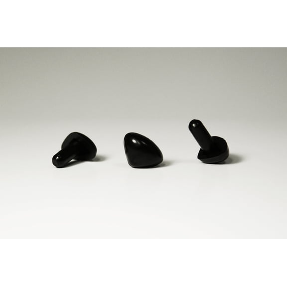 Black Safety Craft Animal Nose for Bear Puppet Doll Made in Japan (15mm D Nose - 4 pcs)
