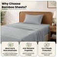 thumbnail image 4 of Lux Decor Rayon from Bamboo Blend Sheets Twin - 3 Piece Soft Cooling Bed Sheets Set, Grey, 4 of 9