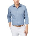 thumbnail image 1 of Club Room Camisa estampada con botones para hombre, azul, pequeña, 1 of 1