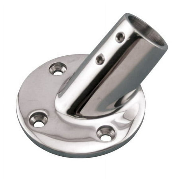 STAINLESS ROUND RAIL BASE, BOAT HARDWARE, BIMINI HARDWARE 1" 45 DEG, 316 SS