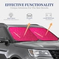 thumbnail image 7 of Picia Rose Red Glitter 2 Piece Car Windshield Sun Shade Foldable | Foldable Sun Shield for Front Window Blocks UV Rays and Keeps Your Vehicle Cool-Small, 7 of 7