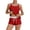 01 Red, variant on Fewfanhot Swimming Suits for Women Tummy Control Two Piece Color Block Bathing Suit with Skirt Athletic Swimwear