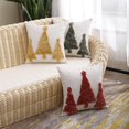 thumbnail image 2 of Fatty Farmer Square Throw Pillow Cover Christmas Tree Tufted Woven Pillowcase Soft(Yellow,18"x18"), 2 of 3