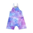 thumbnail image 3 of FAHXNVB Romper for Girls Tie Dye Sleeveless V Neck Jumpsuit Short Outfits with Pocket Summer One Piece Casual Fashion Clothes 5-14 Years, 3 of 4