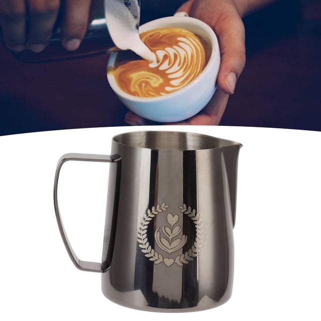 Jarra de Espuma de Leche Jarra de de Espresso Accesorios para Máquina de Espresso Taza de Espuma de Leche café con Leche Capuchino Latte Jarra de Acero Inoxidable para ANGGREK Otros