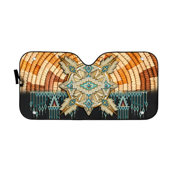 3D Strong Native American Women Windshield Sunshade Universal Fit Cars Suv Truck