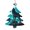 Christmas Tree Shape, variant on Wolf Howling River Night Moon Cool Wooden Christmas Ornament Angel Shape,Xmas Tree Hanging Decoration 6 PCS