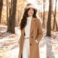 thumbnail image 4 of Lumtrix Women and Men Winter Furry Bucket Hat Deer Spotted Pattern Faux Fur Plush Fisherman Cap Thick Warm Wide Brim Fashion Hat for Daily & Outdoor Wear Khaki One Size, 4 of 5