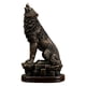 thumbnail image 2 of Estatuilla de de Poliresina, Colección Decorativa de Artesanía de Escritorio, Escultura de Resina Decorativa para El Hogar, Comedor, Decoración, Soledad Estatuilla de lobo, 2 of 8