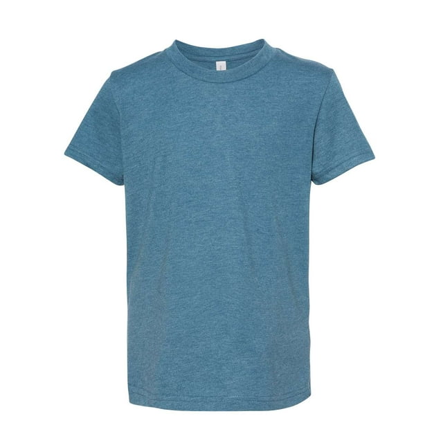 BELLA+CANVAS T-Shirt en Jersey à Manches Courtes 3001Y, m, Sarcelle Foncé Chiné