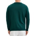 thumbnail image 3 of Camisas de polo de punto de manga larga para hombre con botones y estampado L Verde, 3 of 6