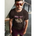 thumbnail image 2 of Rhino Party Glasses T-Shirt Men -Image by Shutterstock, Male Small, 2 of 4