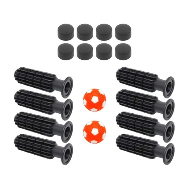 Tabla 8pcs Table Reemplazo de Fútbol Reemplazo de Fútbol Accesorios de Fútbol con 2 Fútbol Americano Pequeño Reemplace Piezas Mango de Manejo de Futbo Balones de fútbol naranjas