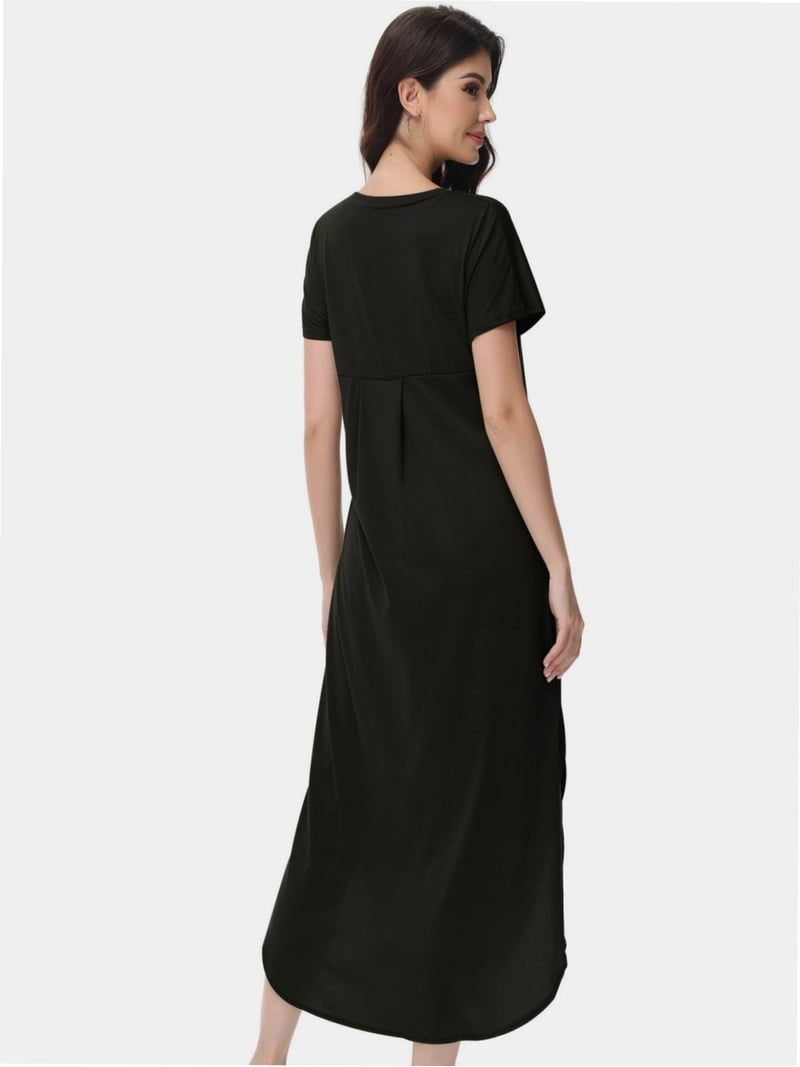 long t shirt dress with split Amazon.com: Summer Dresses for Women Floral Print T Shirt Dress Short Sleeve  Split Long Dress Casual Loose Beach Dress with Pockets : Clothing, Shoes &  Jewelry