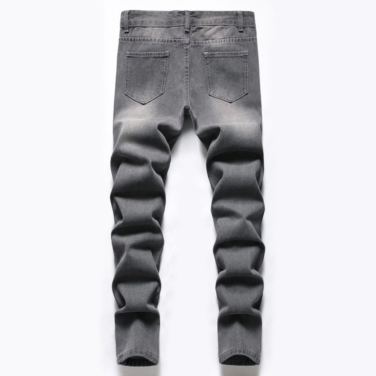 boys denim pants / グレー Boy Pants Youth Gray Distressed Straight Leg Denim Jeans Vintage