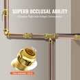thumbnail image 6 of VEVOR Pipe Fittings, 1/2" 25PCS (10xStraight, 10xElbows, 5xTees) Brass Pipe Fittings, Push-Fit Pipe Connector Brass Air Fittings, Plumbing Fittings Adapter for Heating/Shower Systems, Water Pipes, 6 of 8