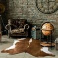 thumbnail image 6 of YJ.GWL Faux Cowhide Rug Cow Print Area Rugs Cow Hide Carpet for Bedroom Living Room Home Office Western Decor,4.6'x5.2',Khaki, 6 of 7