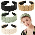 thumbnail image 1 of Paquete de 4 diademas de alambre dorado Ormromra negro beige verde fruta beige, 1 of 9
