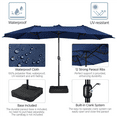 thumbnail image 5 of Alden Design 15 ft Patio Umbrella Market Extra Large for Outdoor, Navy Blue, 5 of 9