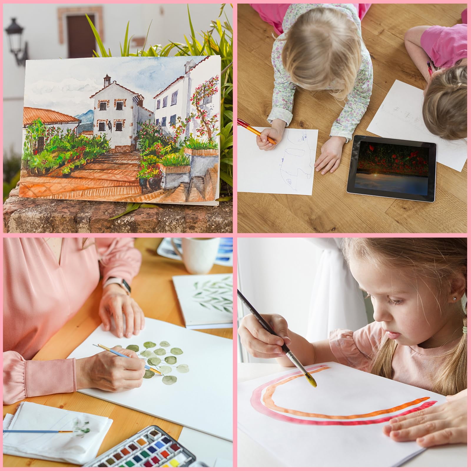 NAISHIER Canvases for Painting 8x10In, 15 Pack Blank Canvas Boards Bulk - Cotton Art Canvas for Oil, Acrylic & Watercolor Painting