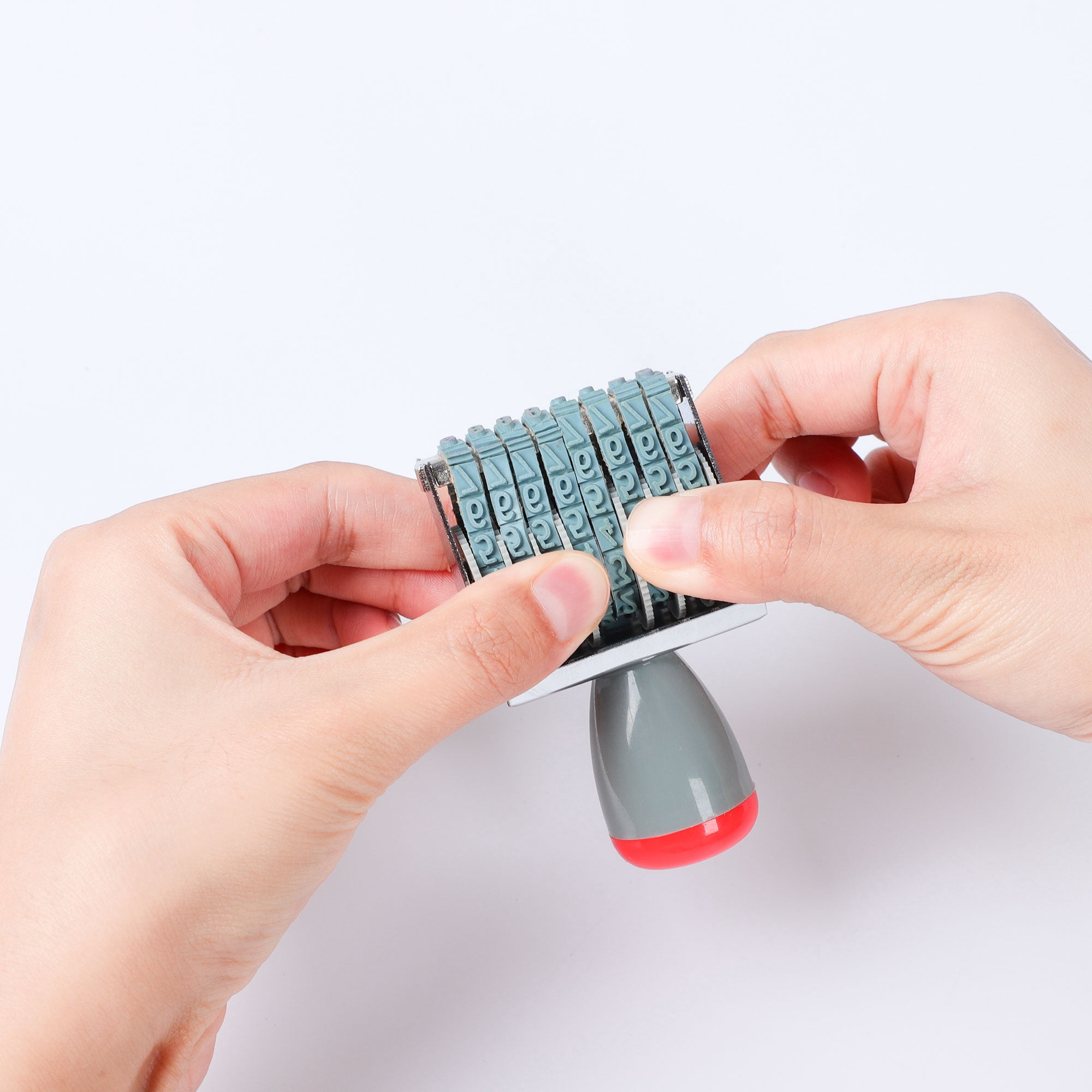 Unique Bargains 8 Digit Number Roller Stamps Changeable 0-9 Numbering Stamp