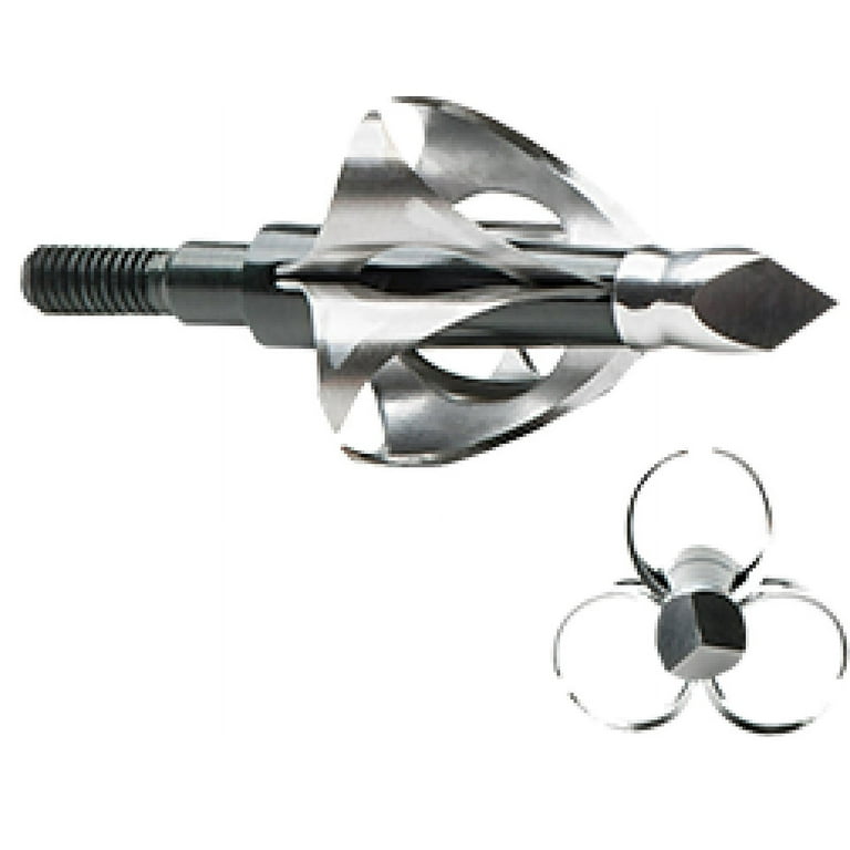 Toxic Flying Arrow 100 Grain Broadhead Silver 3 Pack T3100