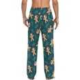 thumbnail image 2 of HPINK-T Gingerbread man Mens Sleep Pajama Pants Set Bottoms Ginger Man Christmas Fleece Lounge Sleepwear PJs, 2 of 13
