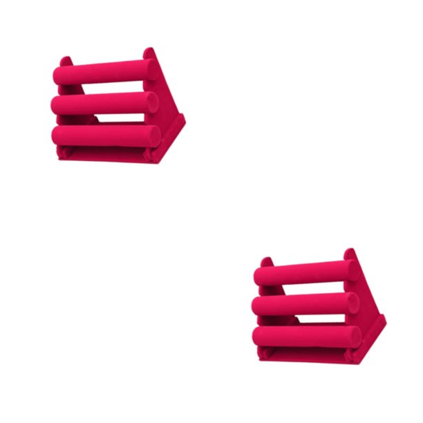 Minnieouse 3-Tier Velvet Jewelry Bracelet Watch Display Holder Organizer Stand Type1 NO1