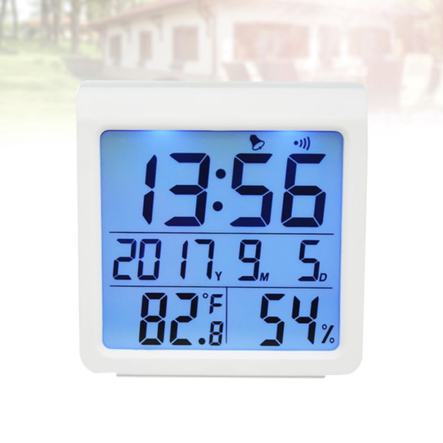 HINTRMENT 32Pcs Room Temperature Monitor with Backlight for Home and Office in White ABS 8.6*3.5in