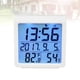 thumbnail image 3 of Higrómetro digital con retroiluminación para el hogar, higrómetro electrónico con indicador de temperatura, despertador de pie sin batería (blanco), 3 of 6