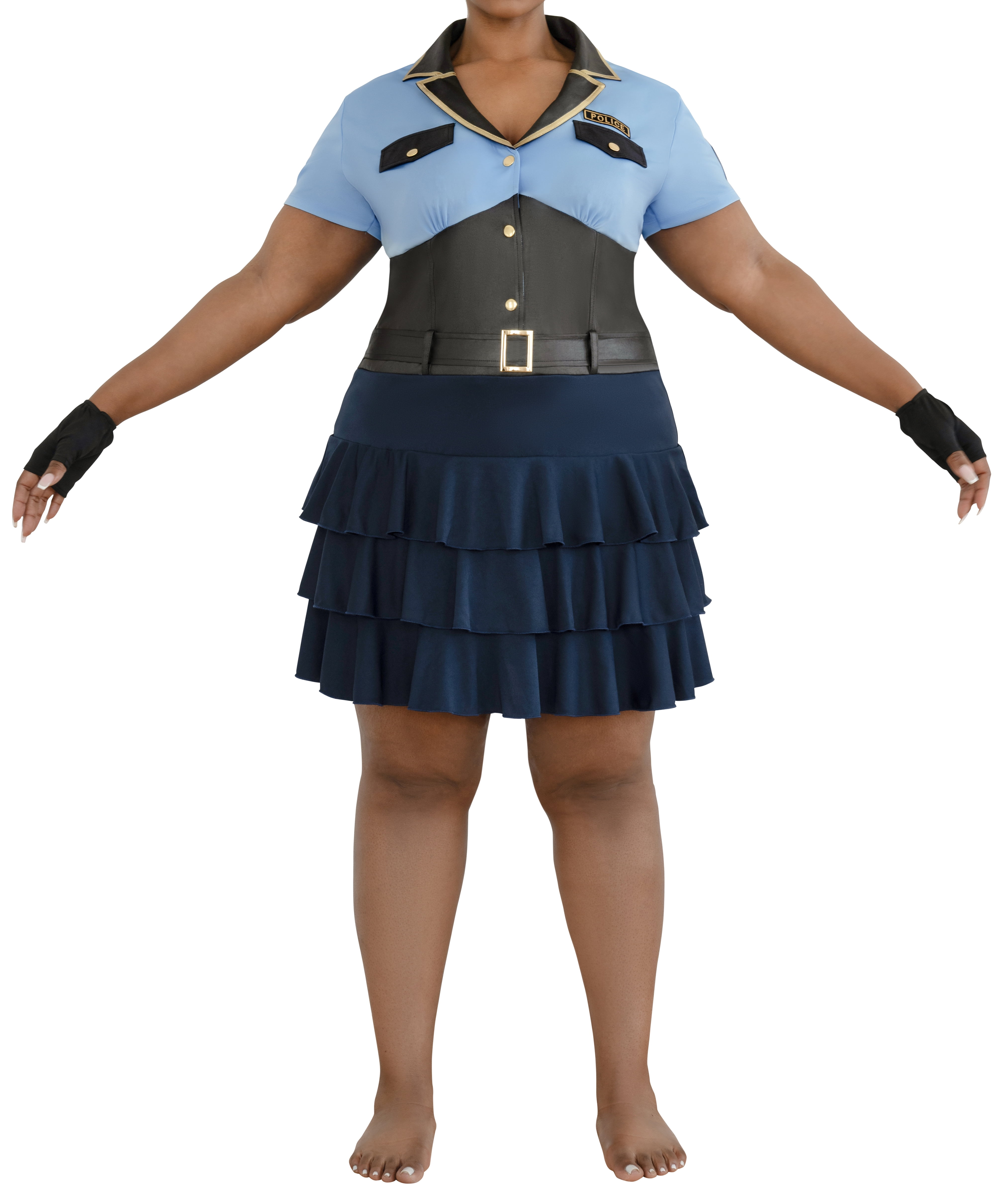 Police Officer Dress, Halloween Costume for Adults, Women's Size 2X (20/22W), by Way to Celebrate