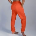 thumbnail image 6 of 2 Pack Sweatpants For Women Casual Solid Color With Fleece Thickened Running And Sportswear Fitness Orange Training Joggers S-3XL, 6 of 9