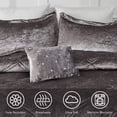 thumbnail image 6 of Regency Heights King/Cal King Size Comforter Sets, Velvet Bedding Comforter Set for All Seasons, Grey Bedding Set with Decor Pillow, 6 of 8
