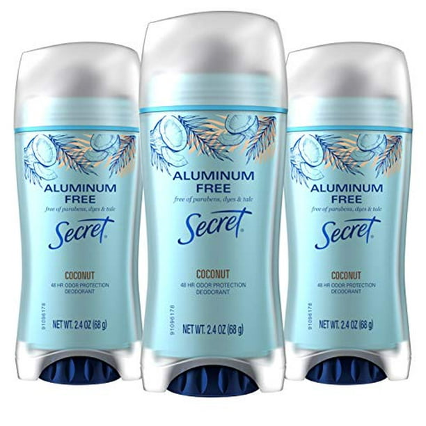 Secret Aluminum Free Deodorant for Women, Coconut Scent, Invisible