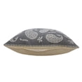 thumbnail image 5 of Woven Paths Casual Gray Paisley Throw Pillow, 5 of 9