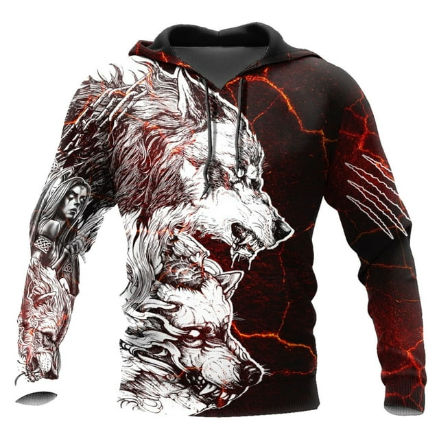 maskred And Unisex Autumn Jacket With Fashion Spring Autumn Animal Hoodies Easy To Clean style 1 XL