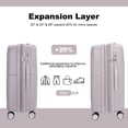 thumbnail image 4 of Luggage Sets of 3 Piece, Expandable Hardshell Suitcase with Double Spinner Wheels, Luggage Sets Lightweight Durable Suitcase, (20/24/28), Greige, 4 of 7