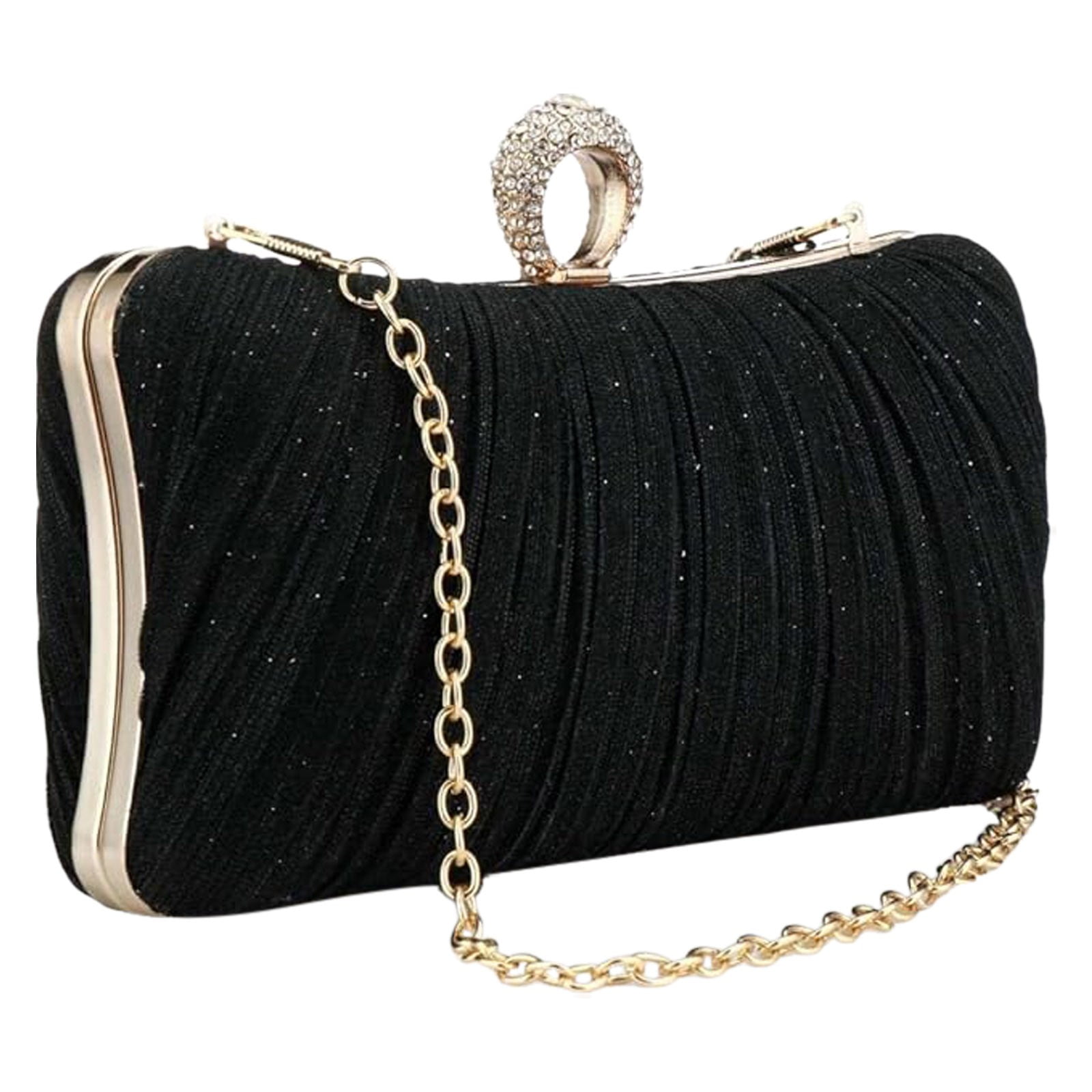 Gold glitter clutch purse online