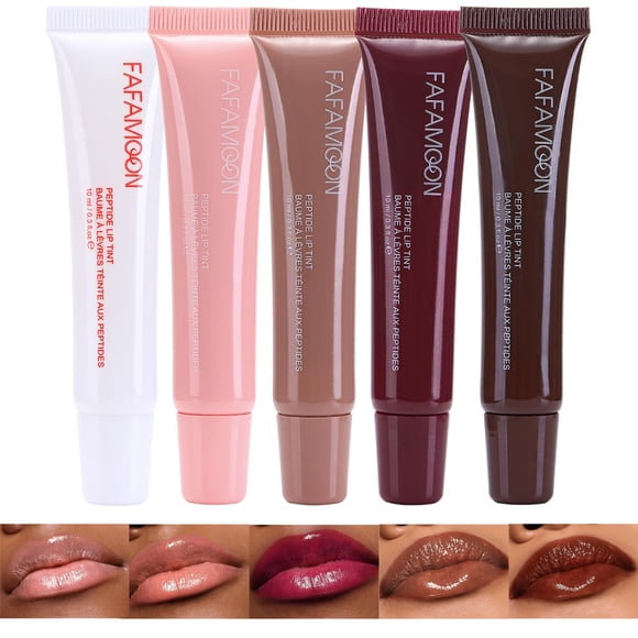 Aseawave 5 colores hidratante brillo de labios cinta tostada jalea de frambuesa espresso blanco teñido aceite de labios brillo hidratante nutritivo cuidado de labios aceite para labios naturalmente re