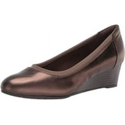 Clarks 26151441: Women's Mallory Berry Metallic Leather Platform Shoe