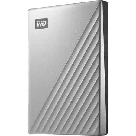 WD 1TB My Passport Ultra Silver Portable External Hard Drive, USB-C -