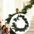 thumbnail image 6 of 6ft Christmas Garland, Realistic Soft Pine Vine Garland,Thick and Lush Artificial Cedar Garland for Christmas Winter Home Staircase Mantel Fireplace Window Holiday Party Decor,Green/1PCS, 6 of 6